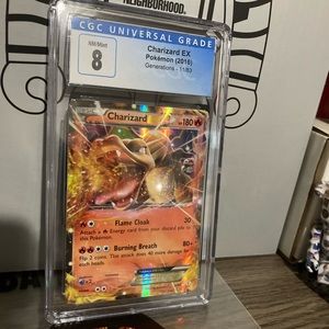 CGC Graded 8 Slab Charizard EX 2016 Near Mint Condition!